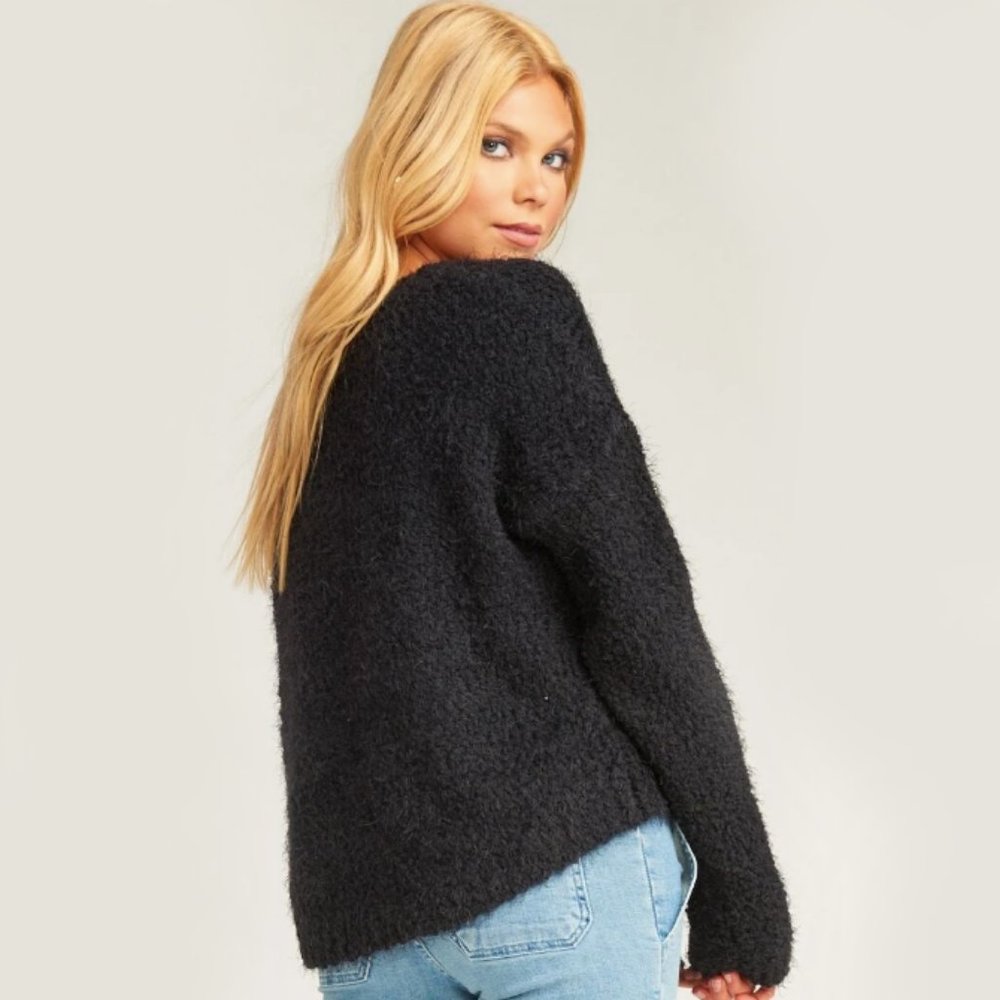 LAST 1🌸SHOW ME YOUR MUMU Cropped Varsity Sweater - Picture 3 of 10